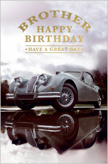 BROTHER CAR BIRTHDAY GREETING CARD BROTHER CAR BIRTHDAY GREETING CARD