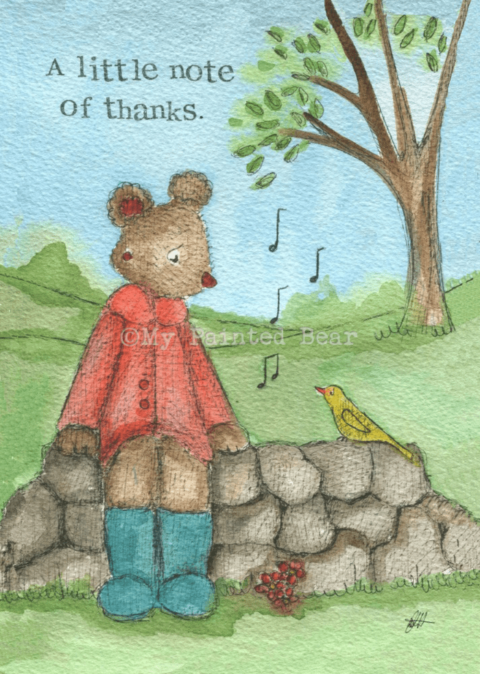 A LITTLE NOTE OF THANKS CARD