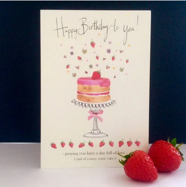 STRAWBERRY CAKE BIRTHDAY CARD STRAWBERRY CAKE BIRTHDAY CARD