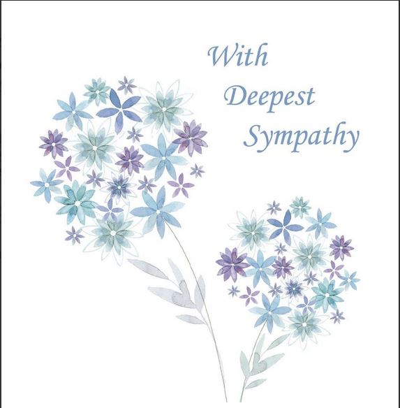 WITH DEEPEST SYMPATHY GREETINGS CARD
