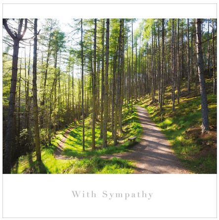 SYMPATHY CARD WOODLAND PATHS 
