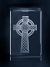CRYSTAL GLASS BLOCK CELTIC CROSS