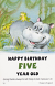 BIRTHDAY POSTCARD PACKET AGE 5 PACK OF 12