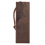 LORD IS MY STRENGTH BOOKMARK FAUX LEATHER