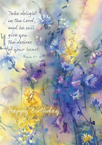 WATERCOLOUR TEXTURED BIRTHDAY CARD
