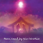 PEACE LOVE AND JOY CHRISTMAS CARDS 10 PACK