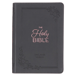 KJV LARGE PRINT COMPACT BIBLE GREY