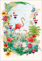 FLAMINGO BIRTHDAY CARD