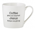 COFFEE GETS ME STARTED MUG