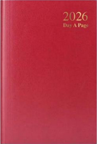 A5 PAGE-A-DAY DIARY 2026 RED HB