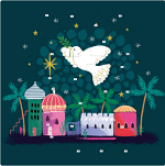 DOVE/BETHLEHEM ADVENT CALENDAR CARD