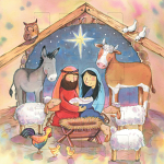 IN A STABLE ADVENT CALENDAR CARD