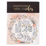 COLORING CARDS FAITH HOPE LOVE