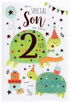 SON 2ND BIRTHDAY CARD 