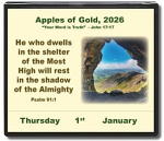 APPLES OF GOLD CALENDAR 2026