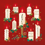 COMPASSION CHARITY CARDS: NAMES/CANDLES (10 PACK)