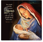 MARY AND JESUS CHRISTMAS CARDS PACK OF 10