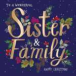 SISTER AND FAMILY CHRISTMAS CARD