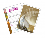 HOLY BAPTISM CERTIFICATE PACK OF 20