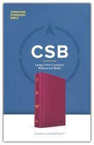 CSB LARGE PRINT COMPACT REFERENCE BIBLE CRANBERRY