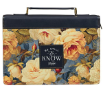 BE STILL AND KNOW ROSES BIBLE COVER MEDIUM
