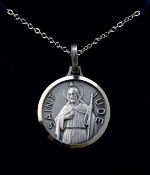 ST JUDE NECKLET SILVER PLATED