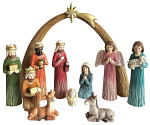 RESIN NATIVITY SCENE WITH ARCH