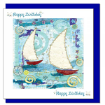 BIRTHDAY BOATS GREETING CARD