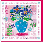 BIRTHDAY VASE GREETING CARD 