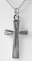 MEDIUM SILVER CROSS PENDANT