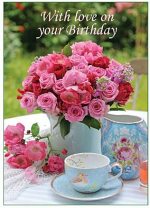 WITH LOVE BIRTHDAY GREETINGS CARD
