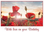 WITH LOVE BIRTHDAY GREETINGS CARD