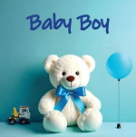 NEW BABY BOY GREETINGS CARD