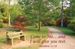 I WILL GIVE YOU REST BLANK CARD