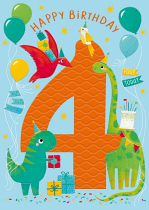 AGE 4 BOYS GREETINGS CARD