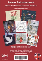 BUMPER BOX OF 25 TRADITIONAL CHRISTMAS CARDS