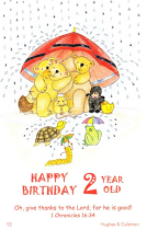 BIRTHDAY POSTCARD PACKET AGE 2 PACK OF 12