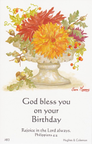 BIRTHDAY POSTCARD PACKET FLOWERS PACK OF 12