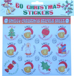 60 CHRISTMAS SMILEY STICKERS