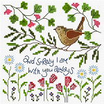 HANNAH DUNNET CROSS STITCH PATTERN SURELY I AM WITH YOU ALWAYS