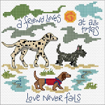 HANNAH DUNNET CROSS STITCH PATTERN LOVE NEVER FAILS