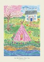 HE WILL REJOICE OVER YOU HANNAH DUNNETT PRINT