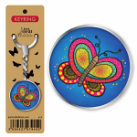 COLOURED BUTTERFLY KEYRING