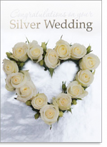 SILVER WEDDING ANNIVERSARY CARD