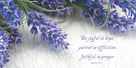 LAVENDER: ROMANS 12:12 PLAQUE