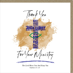 THANK YOU FOR YOU MINISTRY GREETINGS CARD 