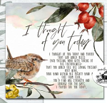 I THOUGHT OF YOU TODAY CARD