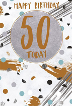 HAPPY BIRTHDAY 50 CARD