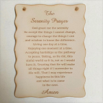 WALL PLAQUE SERENITY PRAYER