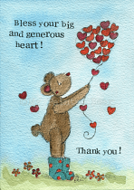 THANK YOU GENEROUS HEART CARD